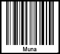 Interpretation von Muna als Barcode