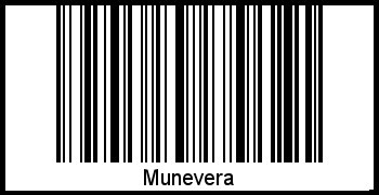 Barcode des Vornamen Munevera