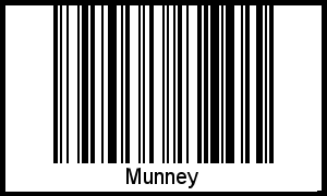 Barcode des Vornamen Munney