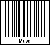 Barcode des Vornamen Musa