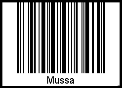 Barcode des Vornamen Mussa