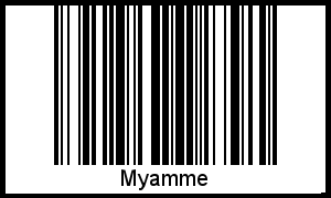 Interpretation von Myamme als Barcode