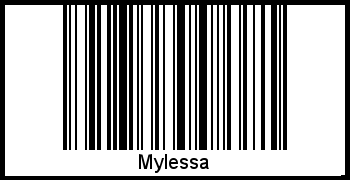 Der Voname Mylessa als Barcode und QR-Code