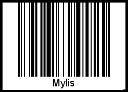 Barcode des Vornamen Mylis