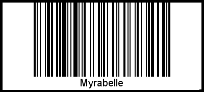 Der Voname Myrabelle als Barcode und QR-Code