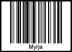 Barcode des Vornamen Myrja