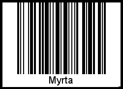 Myrta als Barcode und QR-Code