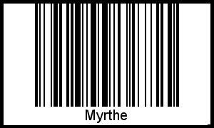 Myrthe als Barcode und QR-Code