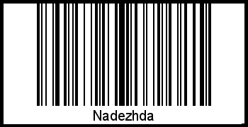 Barcode des Vornamen Nadezhda