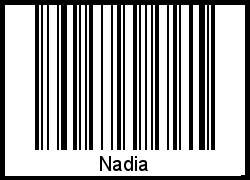 Barcode des Vornamen Nadia