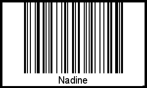 Nadine als Barcode und QR-Code