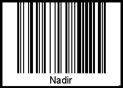 Der Voname Nadir als Barcode und QR-Code