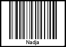 Barcode des Vornamen Nadja