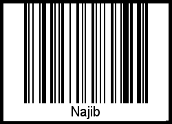 Interpretation von Najib als Barcode