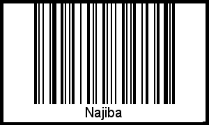 Barcode des Vornamen Najiba