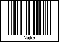 Najko als Barcode und QR-Code