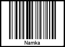 Interpretation von Namka als Barcode