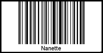 Interpretation von Nanette als Barcode