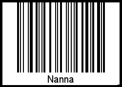 Barcode des Vornamen Nanna