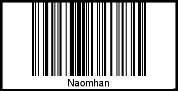 Der Voname Naomhan als Barcode und QR-Code