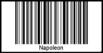Der Voname Napoleon als Barcode und QR-Code