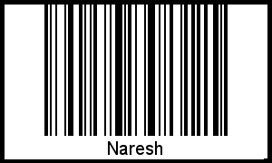 Barcode des Vornamen Naresh