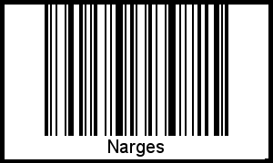 Interpretation von Narges als Barcode
