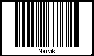 Barcode des Vornamen Narvik