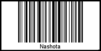 Barcode des Vornamen Nashota