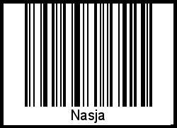 Barcode des Vornamen Nasja