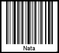 Der Voname Nata als Barcode und QR-Code