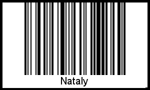 Nataly als Barcode und QR-Code