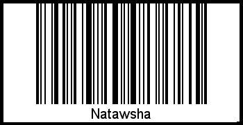Der Voname Natawsha als Barcode und QR-Code