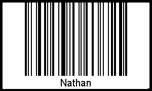 Barcode des Vornamen Nathan