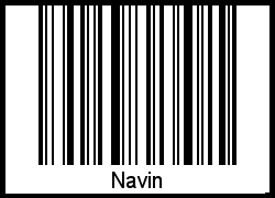 Der Voname Navin als Barcode und QR-Code
