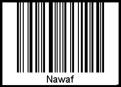 Interpretation von Nawaf als Barcode