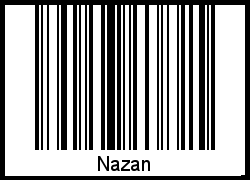 Nazan als Barcode und QR-Code