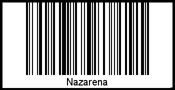 Barcode des Vornamen Nazarena