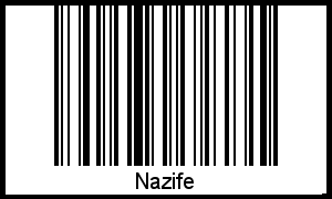 Nazife als Barcode und QR-Code