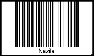 Nazila als Barcode und QR-Code