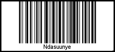 Der Voname Ndasuunye als Barcode und QR-Code