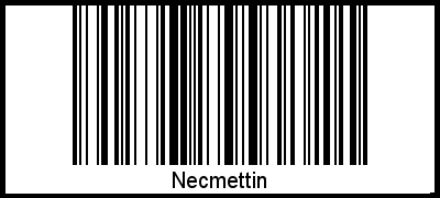 Barcode des Vornamen Necmettin