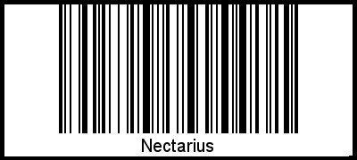Der Voname Nectarius als Barcode und QR-Code