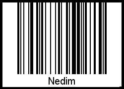 Barcode des Vornamen Nedim