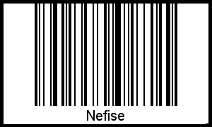 Barcode des Vornamen Nefise