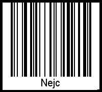 Nejc als Barcode und QR-Code