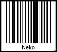 Interpretation von Neko als Barcode