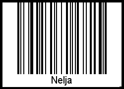 Der Voname Nelja als Barcode und QR-Code
