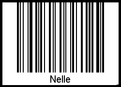 Barcode des Vornamen Nelle