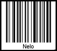 Der Voname Nelo als Barcode und QR-Code